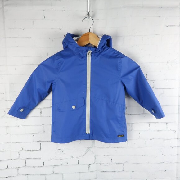 ZARA BABY BLUE RAIN BREAKER JACKET WITH HOOD & POCKETS SIZE 18-24 MONTHS - Picture 1 of 9